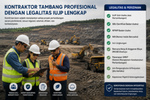 Aktivitas kontraktor tambang profesional dengan legalitas IUJP lengkap