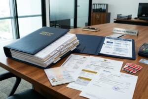 Ilustrasi proses pengajuan visa investor melalui sistem online terintegrasi di Indonesia.