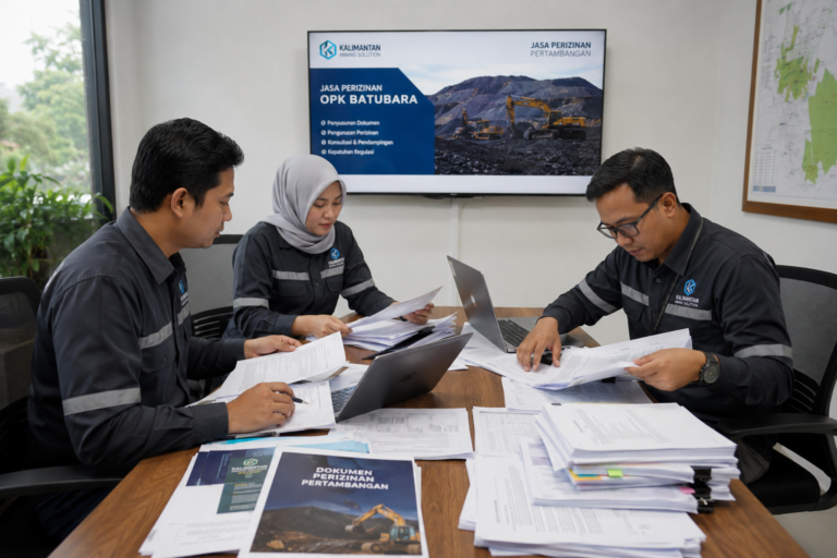 Proses pengurusan Jasa Perizinan Usaha Pertambangan resmi di kantor pemerintah