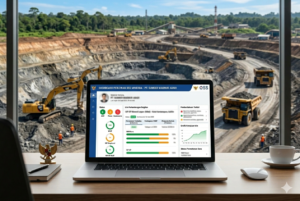 Dashboard sistem perizinan OSS tambang untuk pelaku usaha pertambangan mineral.
