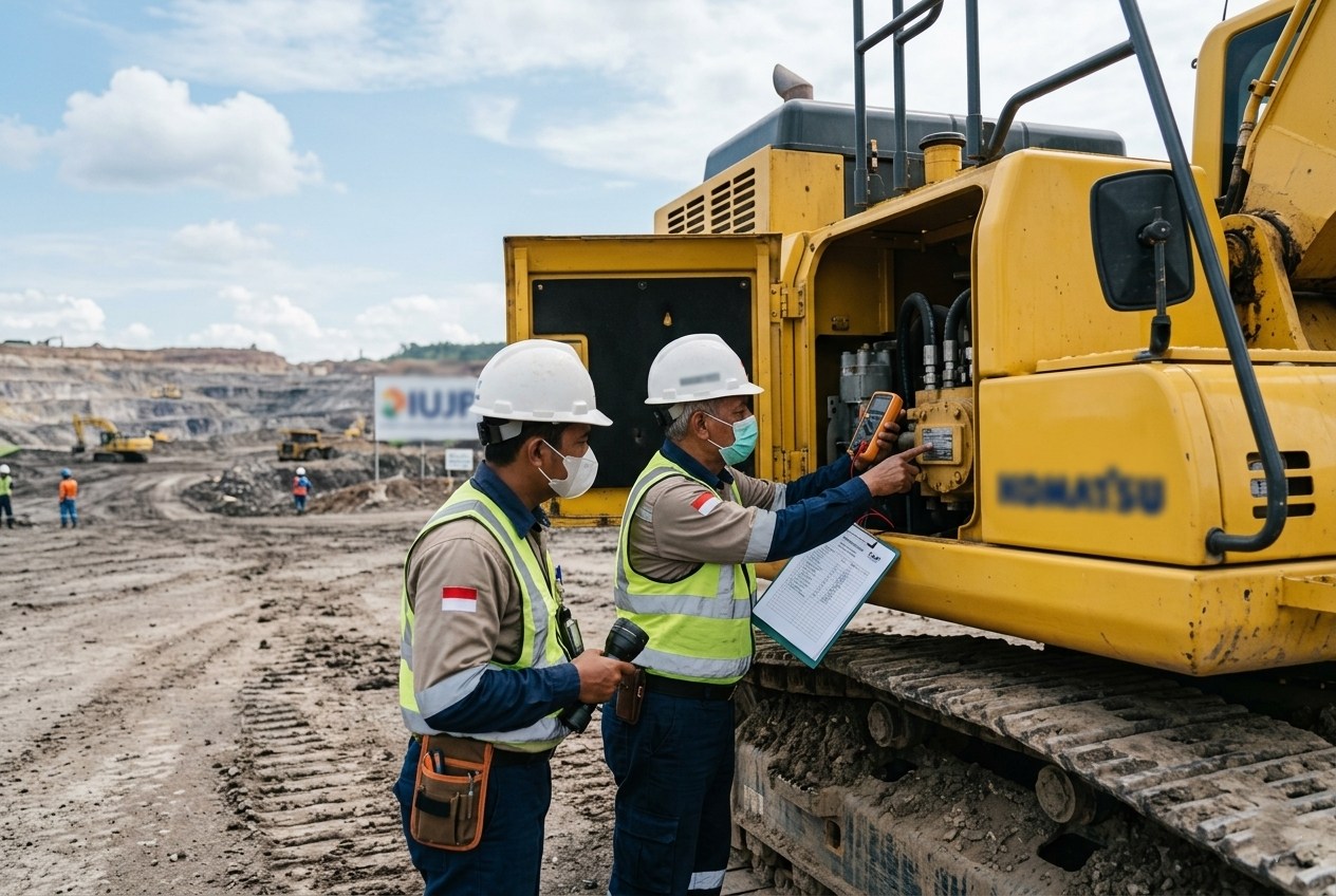 Pengecekan alat berat sebagai syarat teknis Tata Cara Pengajuan IUJP.